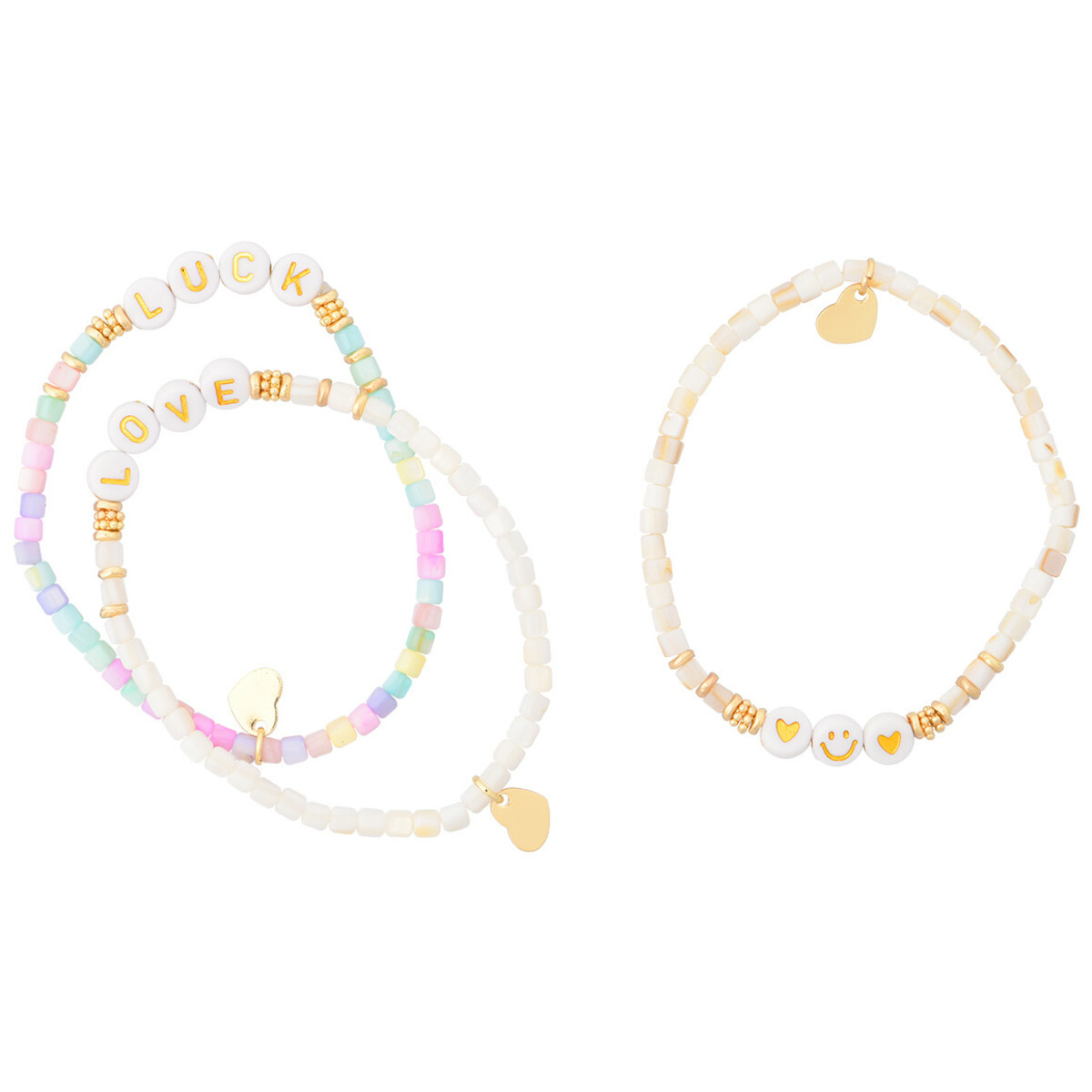 Bild 1 von 3 Damen Armbänder im Set WEISS / GOLD