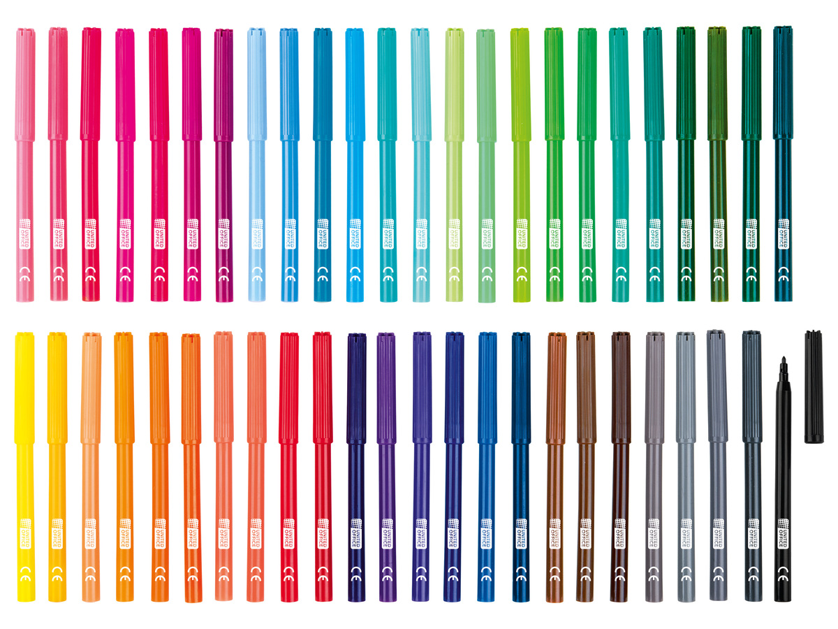 Bild 1 von UNITED OFFICE® Fasermaler, 48 Stück