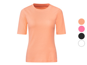 esmara® Damen T-Shirt in modischer Ripp-Qualität