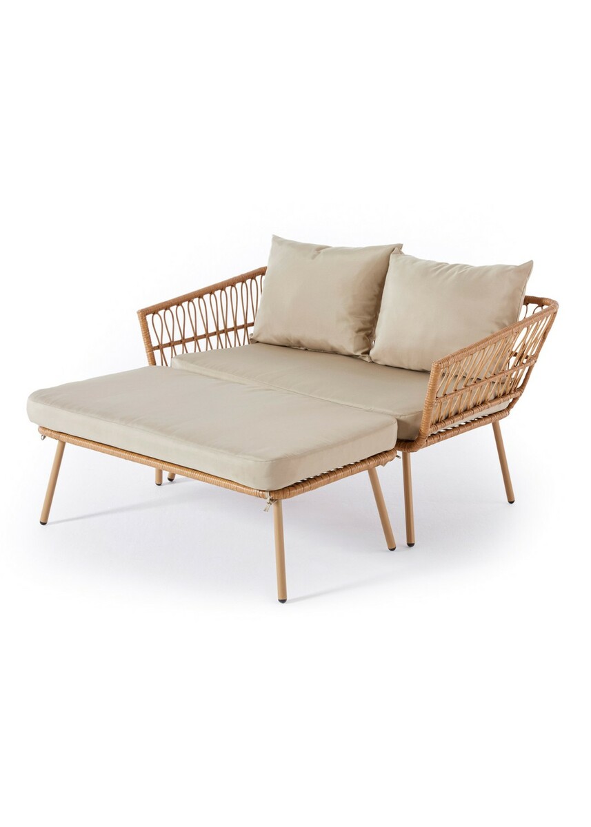 Bild 2 von MyFlair Gartenliege Liegesofa Mariane 2-Sitzer inkl. Hocker