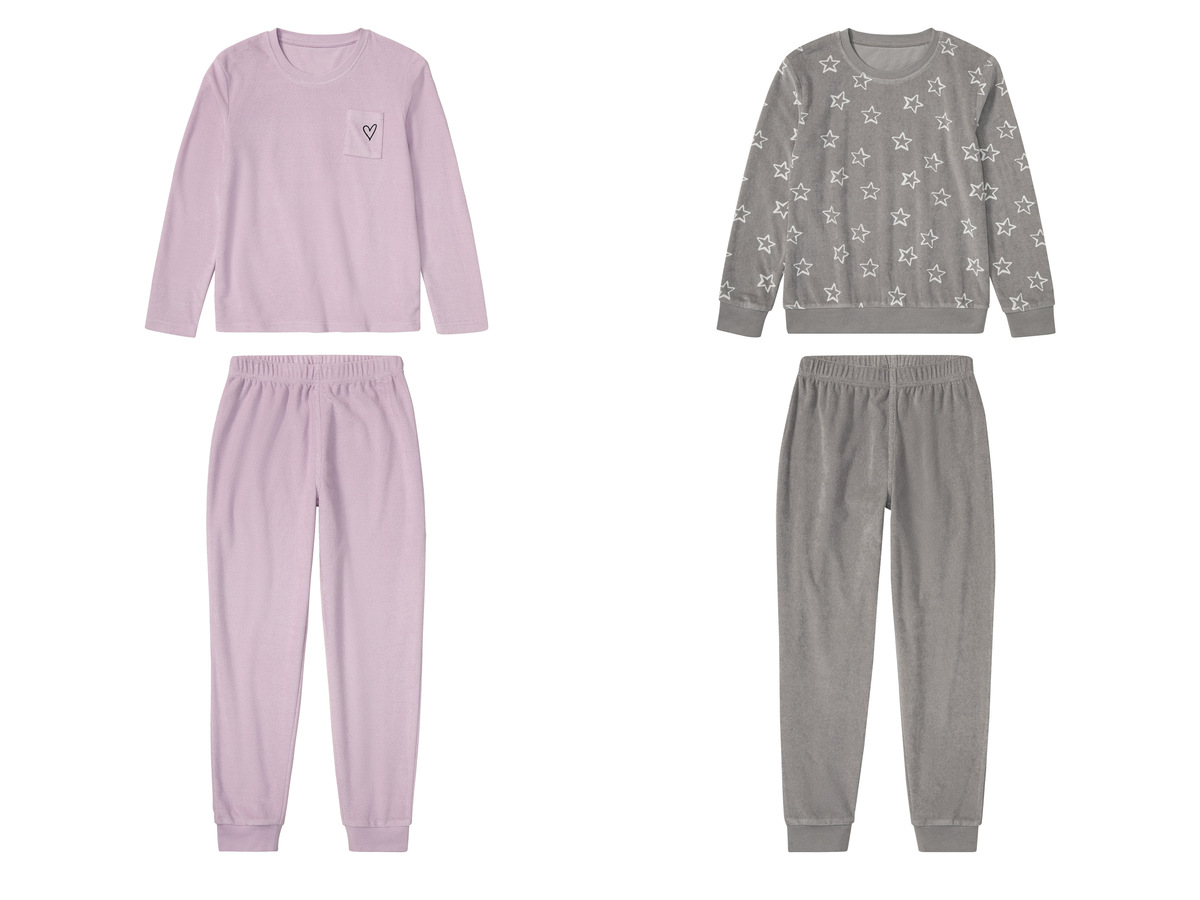 Bild 1 von pepperts!® Kinder Mädchen Pyjama aus kuschelig weichem Frottee
