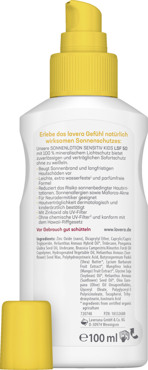 Bild 2 von lavera Sonnenlotion Sensitiv KIDS LSF 50