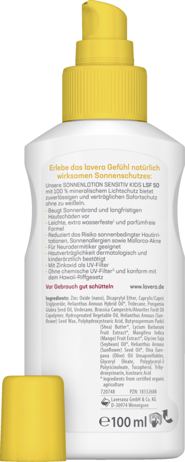 Bild 2 von lavera Sonnenlotion Sensitiv KIDS LSF 50