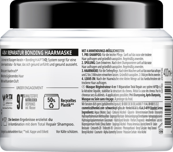 Bild 2 von Gliss Total Repair Reparatur 4-in-1 Bonding Haarmaske