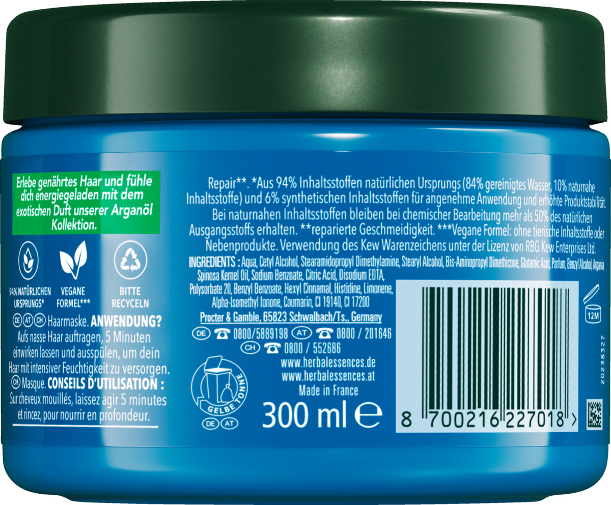 Bild 2 von Herbal Essences Haarmaske Repair Arganöl