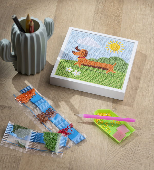 Bild 2 von IDEENWELT Diamond Painting-Bastelset Dachshund