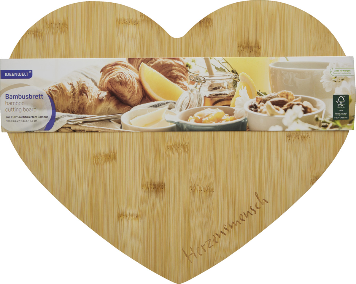Bild 1 von IDEENWELT Bambusbrett Herzensmensch