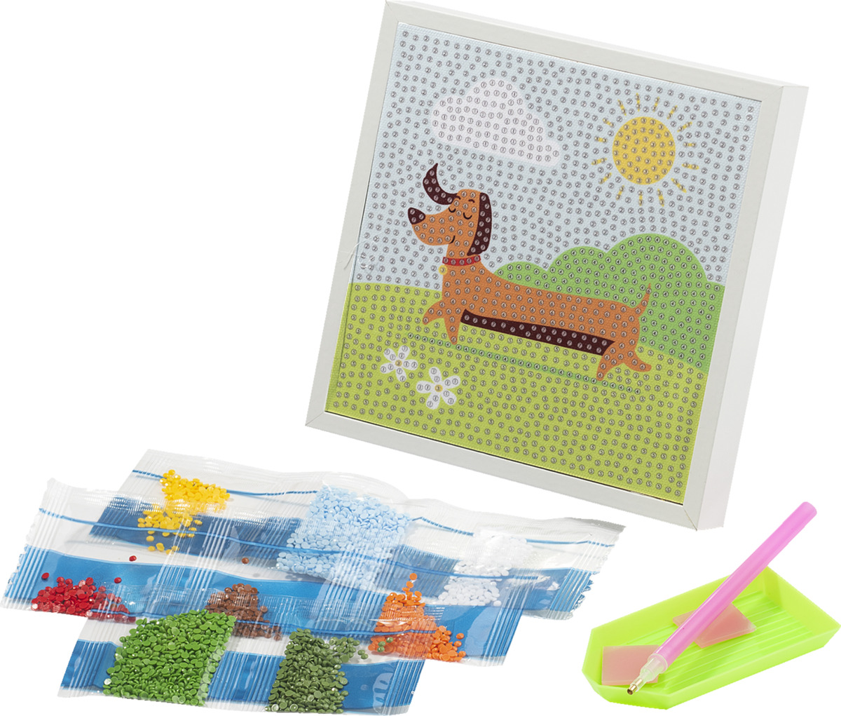 Bild 1 von IDEENWELT Diamond Painting-Bastelset Dachshund