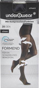 under2wear Strumpfhose Schwerelose Beine 20den schwarz M (40/42)
