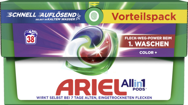 Bild 1 von Ariel All-in-1 Pods Color+ Waschmittel Flüssig 38WL