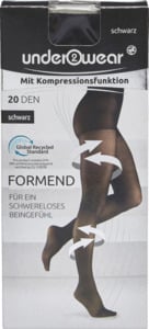 under2wear Strumpfhose Schwerelose Beine 20den schwarz L (44/46)