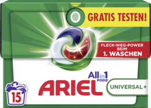 Ariel All-in-1 Pods Universal+ Vollwaschmittel Flüssig 15WL