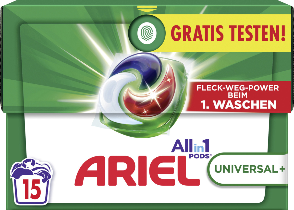 Bild 1 von Ariel All-in-1 Pods Universal+ Vollwaschmittel Flüssig 15WL