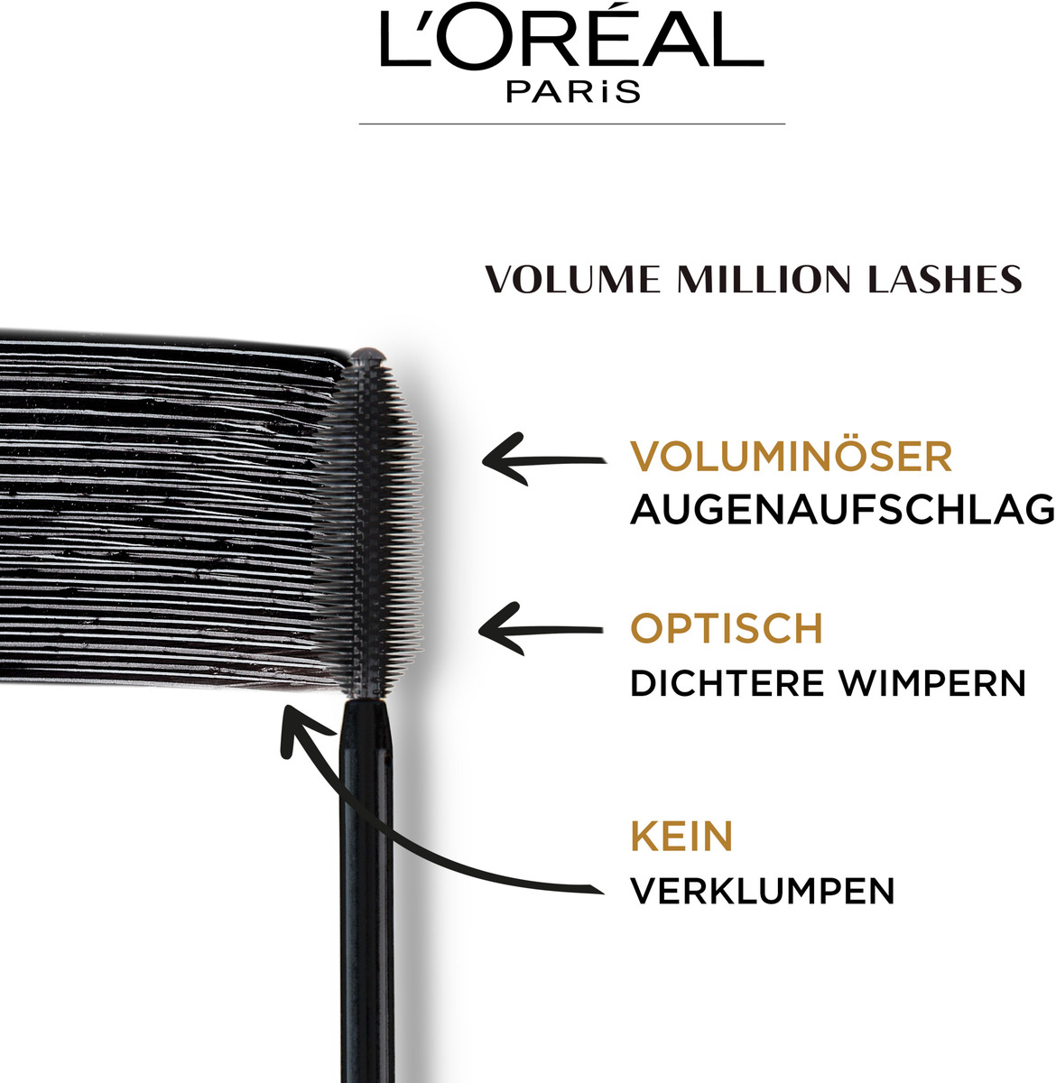 Bild 3 von L’Oréal Paris Volume Million Lashes: Definiertes Volumen schwarz Set