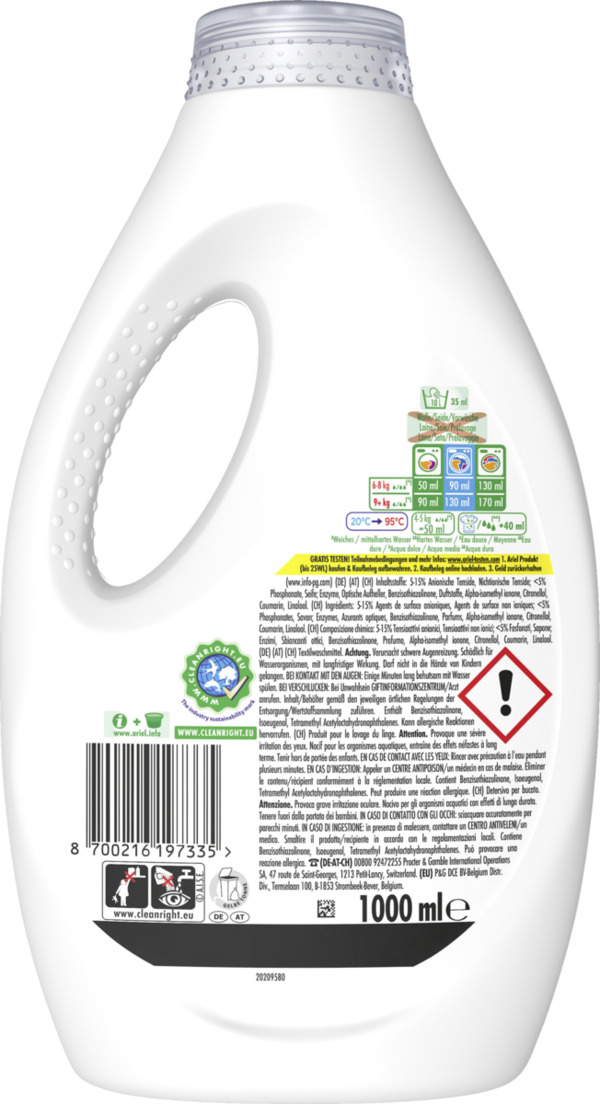 Bild 2 von Ariel Universal+ Vollwaschmittel Flüssig 20WL
