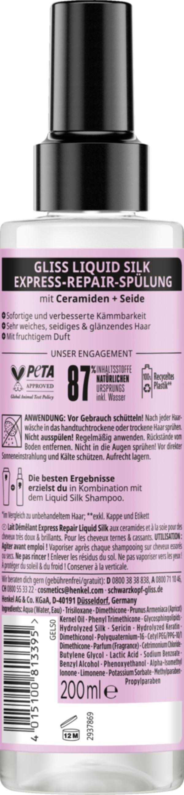 Bild 2 von Gliss Liquid Silk Express-Repair-Spülung