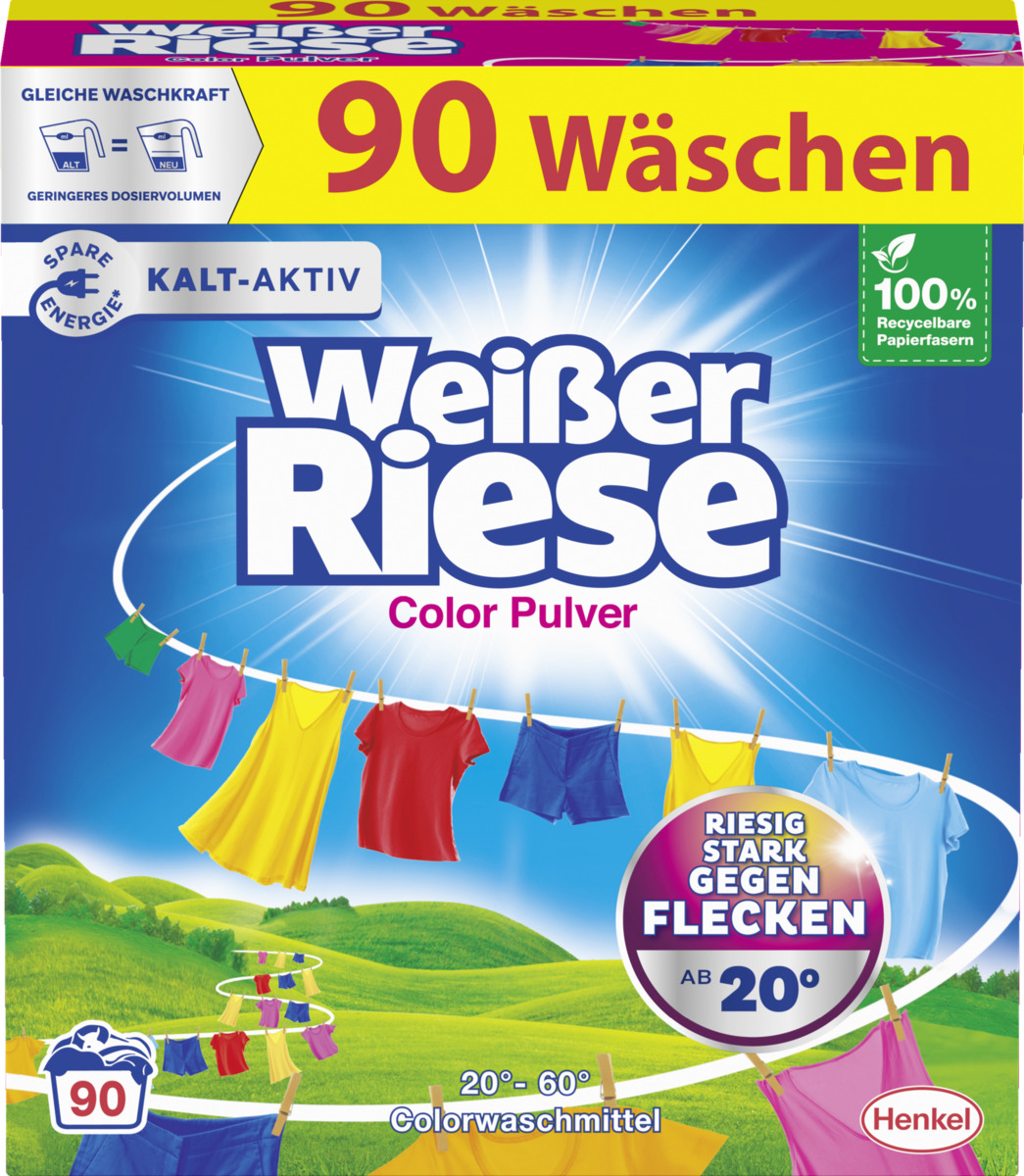 Bild 1 von Weißer Riese Pulver Color Waschmittel 90 WL
