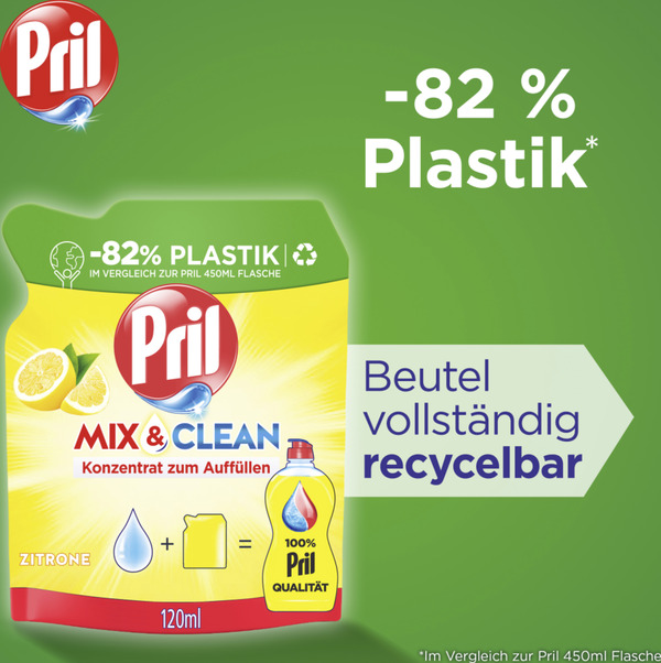 Bild 4 von Pril Mix & Clean Geschirrspülmittel Konzentrat Zitrone
