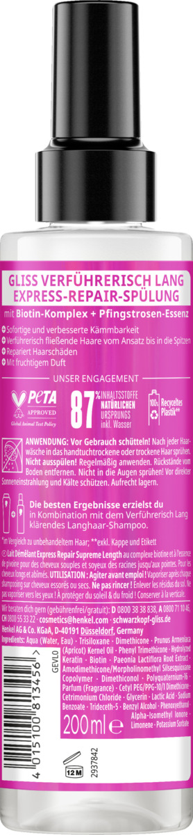 Bild 2 von Gliss Verführerisch Lang Express-Repair-Spülung