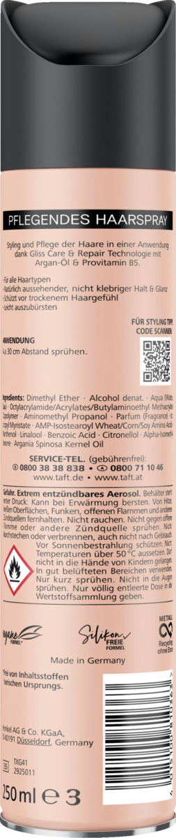 Bild 2 von Taft Gliss Pflegendes Haarspray Holding me Softly