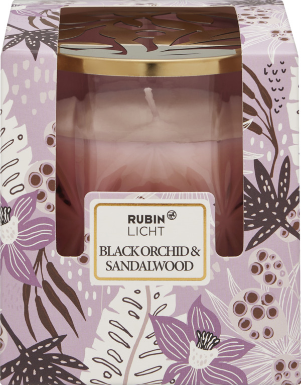 Bild 1 von RUBIN LICHT Duftglas mit Golddeckel Black Orchid