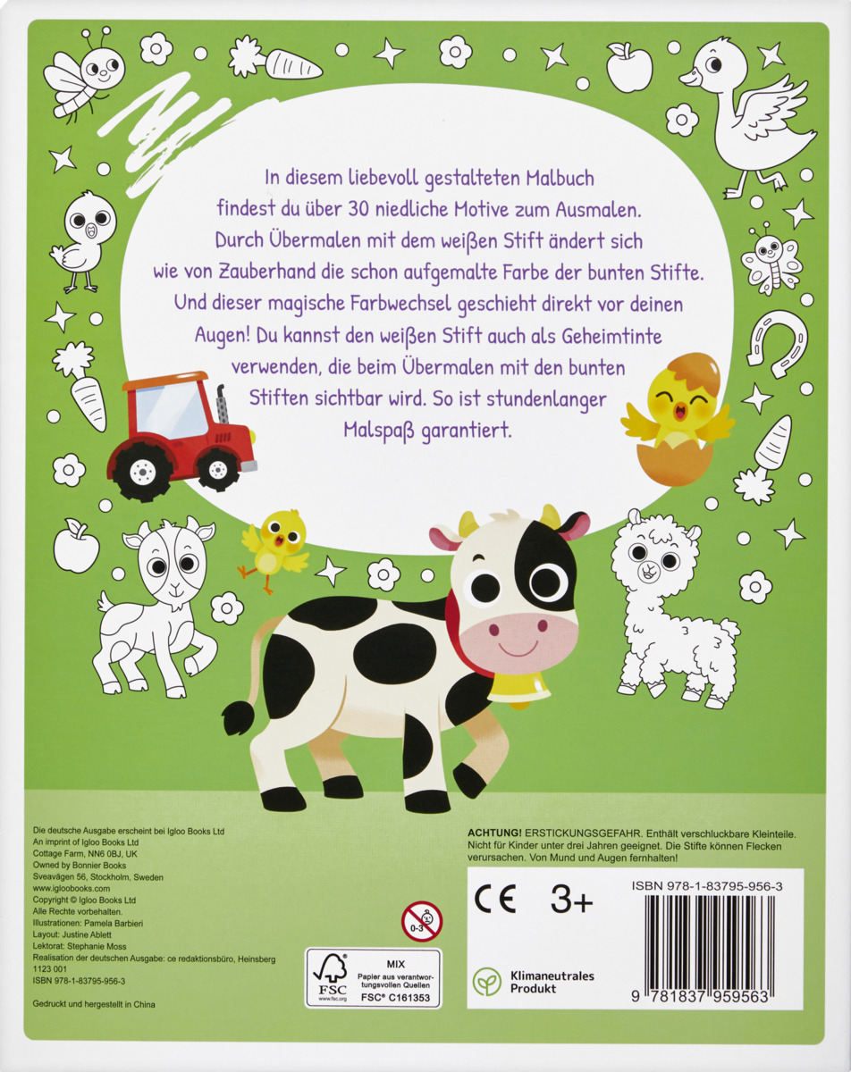 Bild 2 von IDEENWELT Malbuch mit Zauberstiften Bauernhof