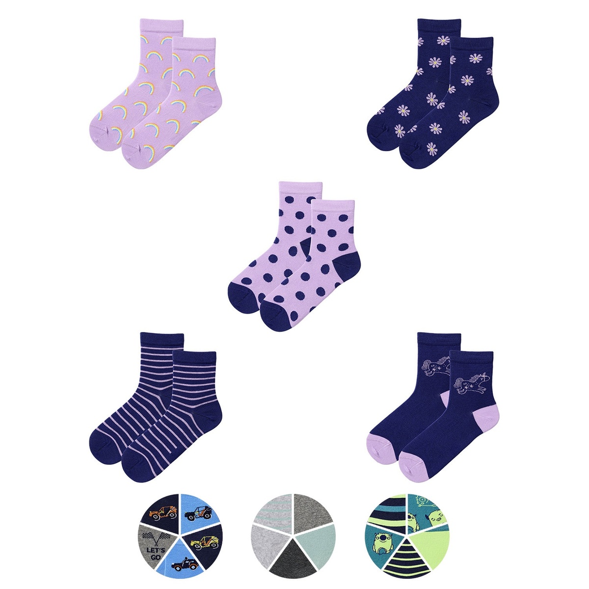 Bild 1 von LILY & DAN Kinder Socken, 5 Paar