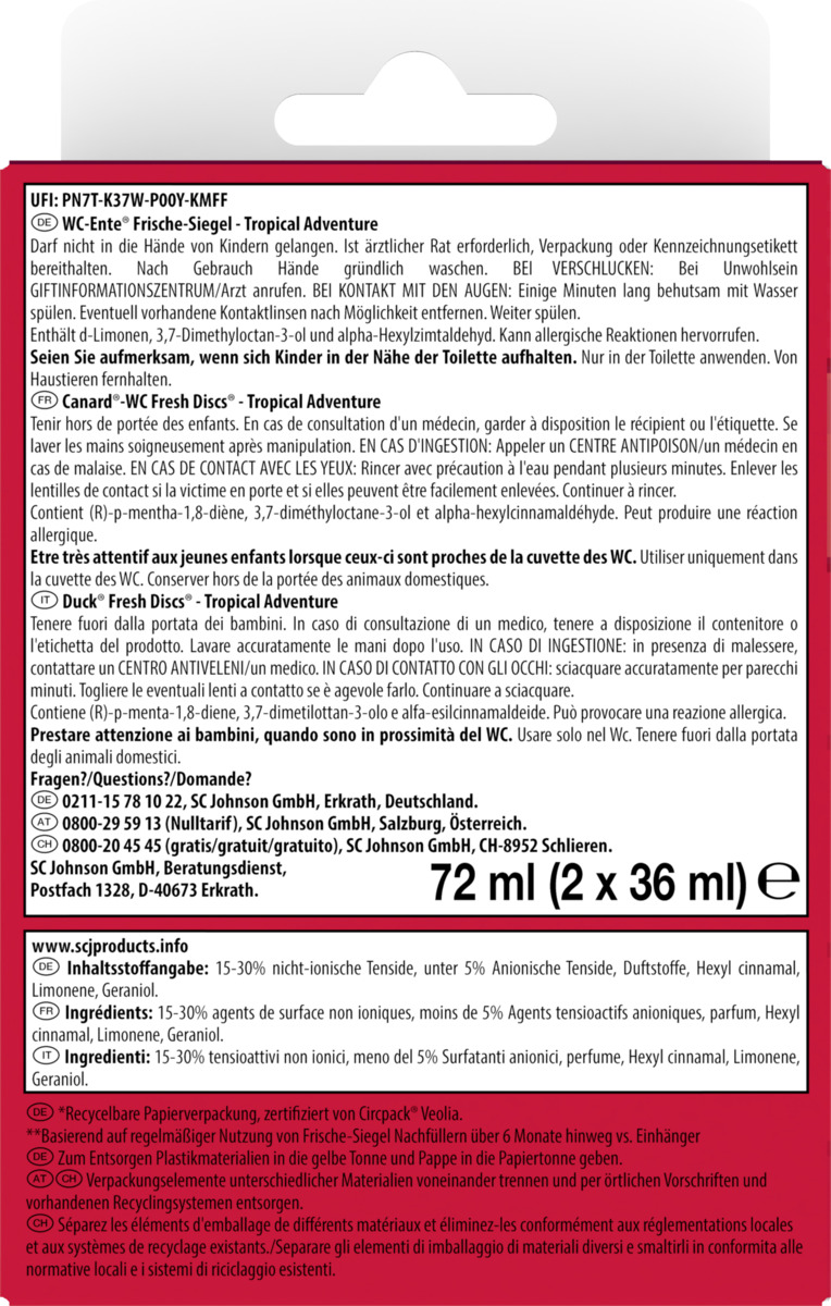 Bild 2 von WC-Ente Frische-Siegel Tropical Adventure Nachfüller