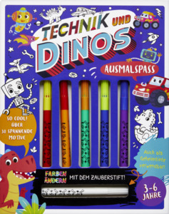 IDEENWELT Malbuch mit Zauberstiften Dinos und Technik