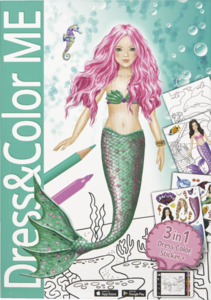 IDEENWELT Mal- und Stickerbuch Meerjungfrauen