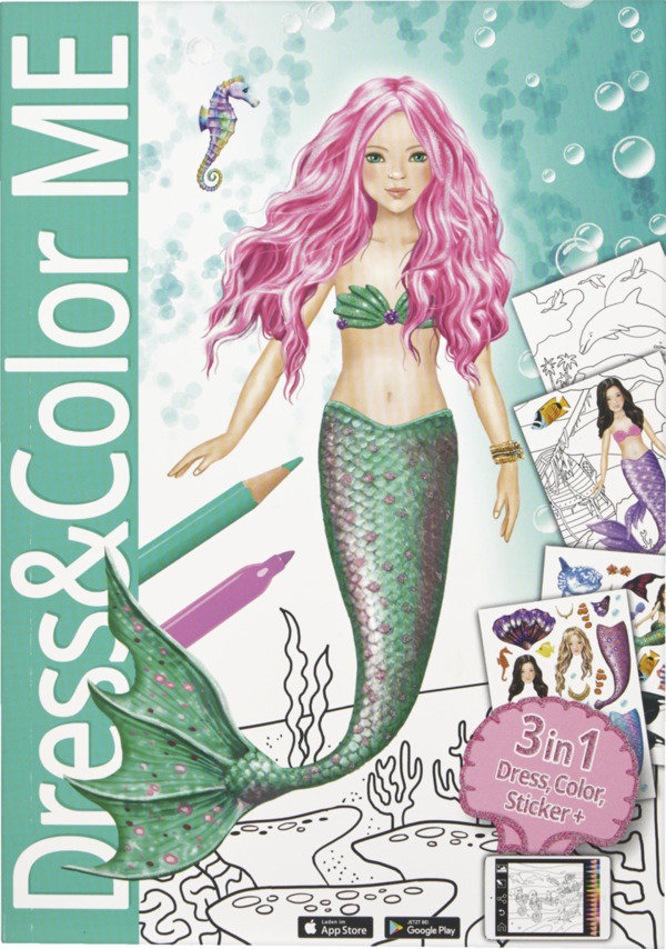 Bild 1 von IDEENWELT Mal- und Stickerbuch Meerjungfrauen