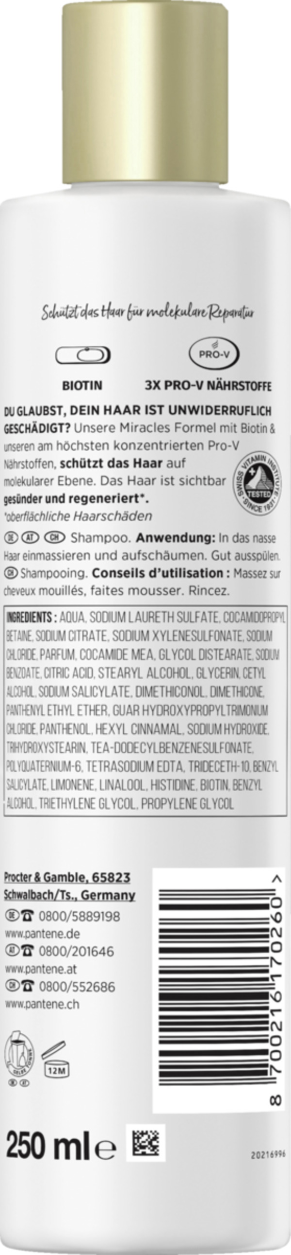 Bild 2 von Pantene Pro-V Miracles Molecular Bond Repair Haarshampoo