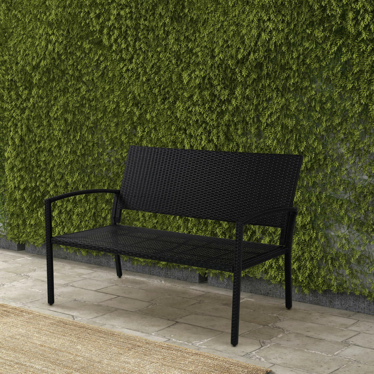 Bild 1 von POCOline Bank schwarz Stahl B/H/L: ca. 60x87x122 cm