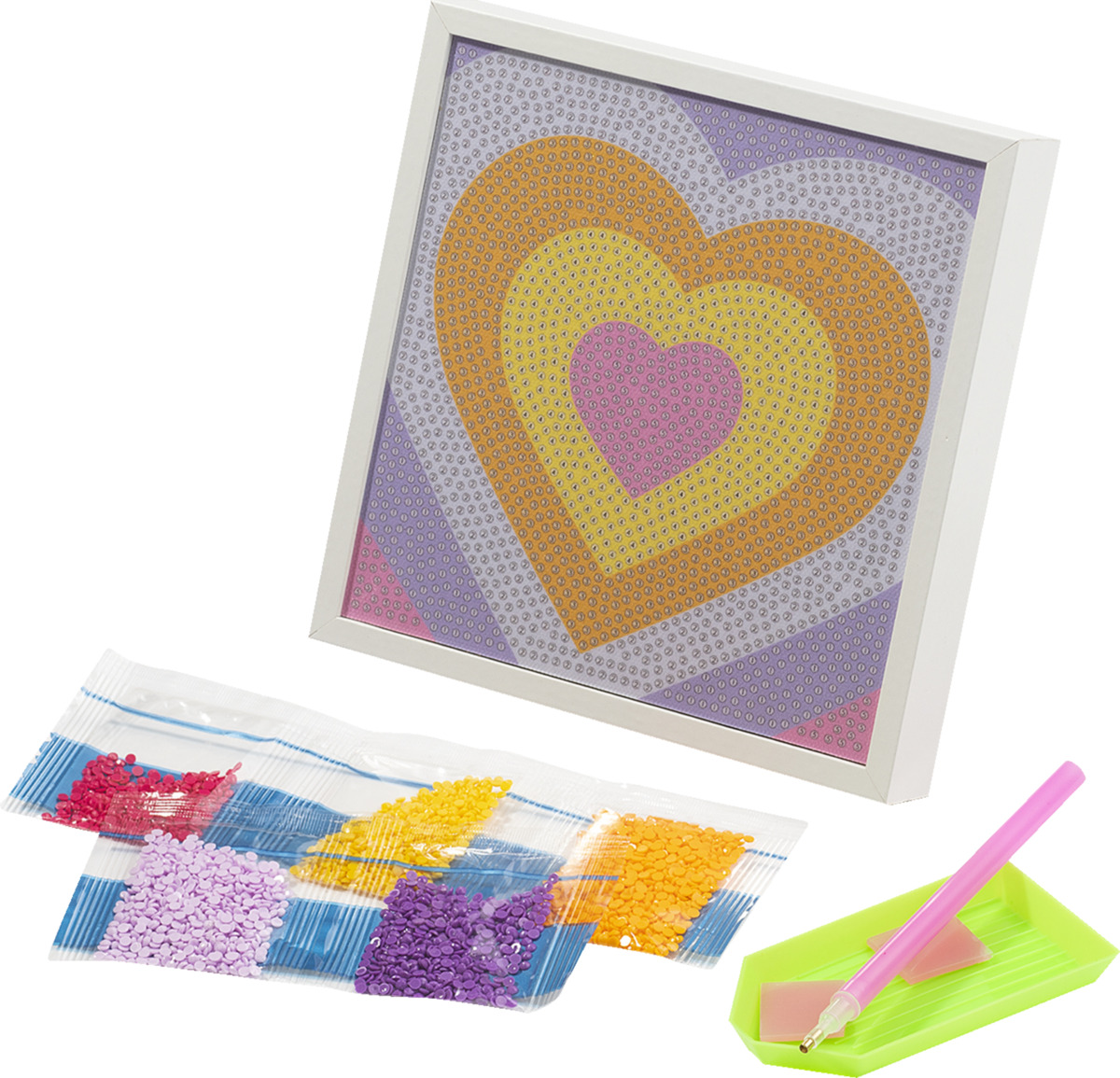 Bild 1 von IDEENWELT Diamond Painting-Bastelset Herz