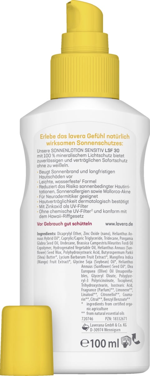 Bild 2 von lavera Sonnenlotion Sensitiv LSF 30
