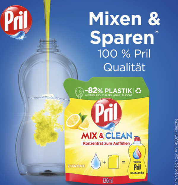 Bild 3 von Pril Mix & Clean Geschirrspülmittel Konzentrat Zitrone