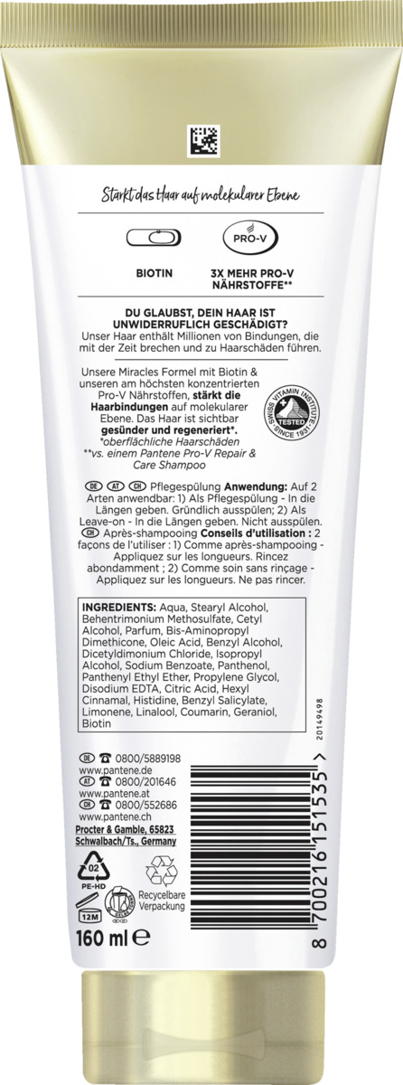 Bild 2 von Pantene Pro-V Miracles Molecular Bond Repair Pflegespülung