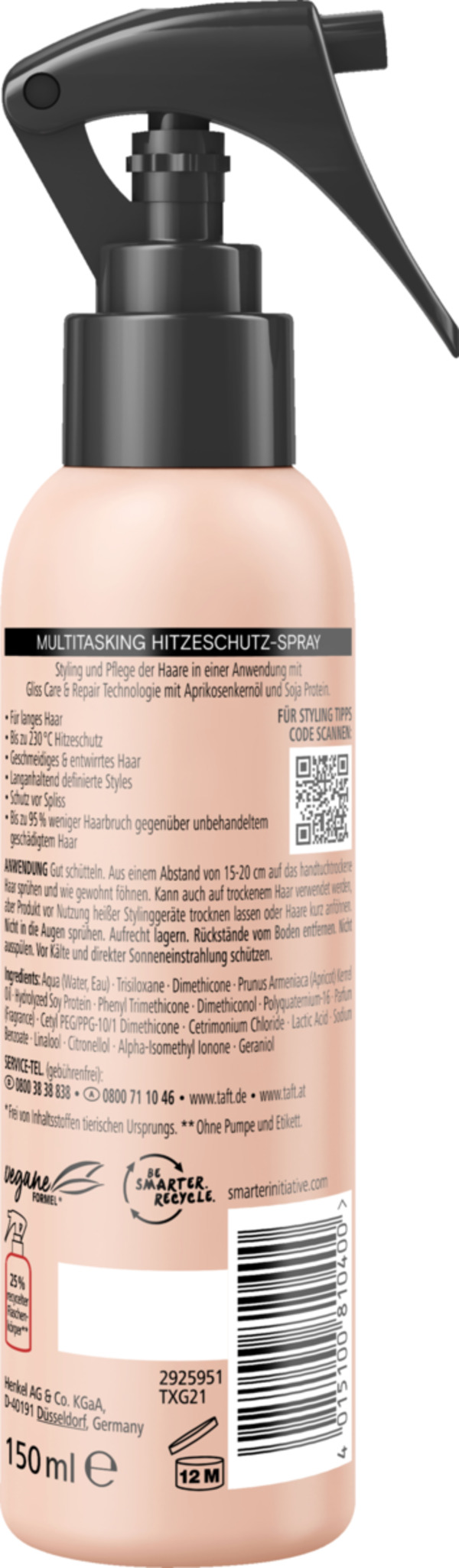 Bild 2 von Taft Gliss Multitasking Hitzeschutz-Spray Lovely Long
