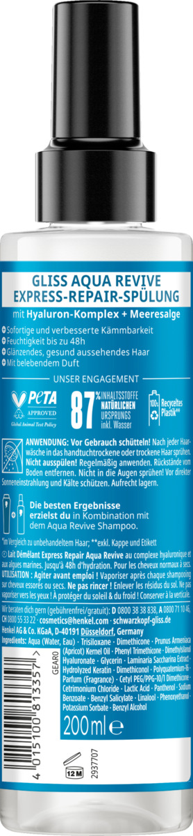 Bild 2 von Gliss Aqua Revive Express-Repair-Spülung