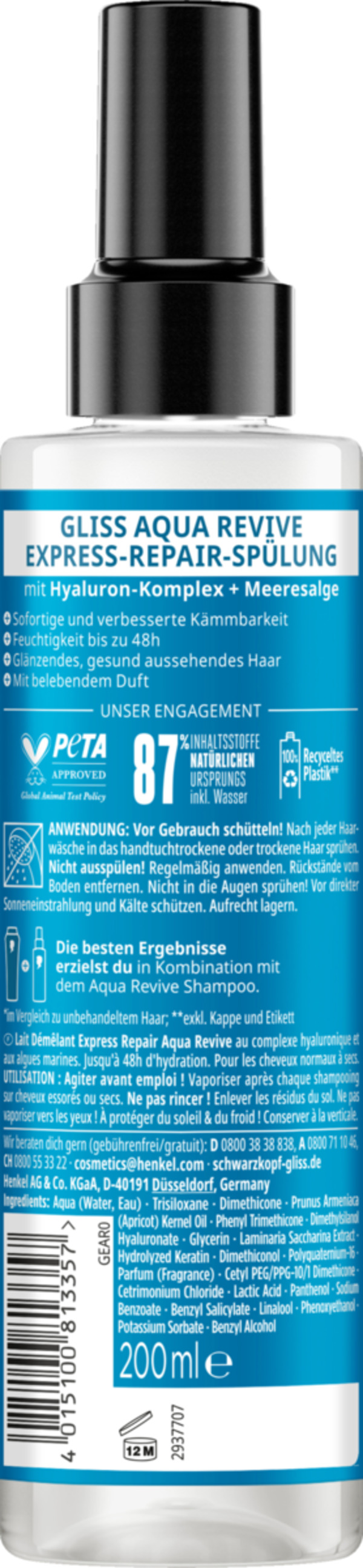 Bild 2 von Gliss Aqua Revive Express-Repair-Spülung