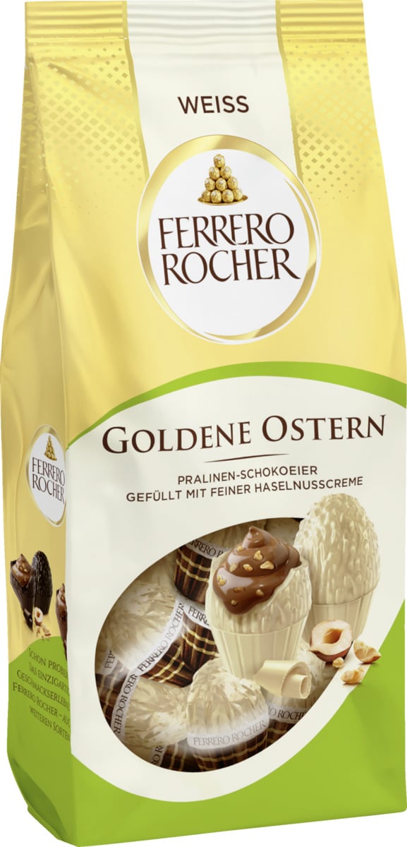 Bild 1 von Ferrero Rocher Goldene Ostern Pralinen-Schokoeier Weiß