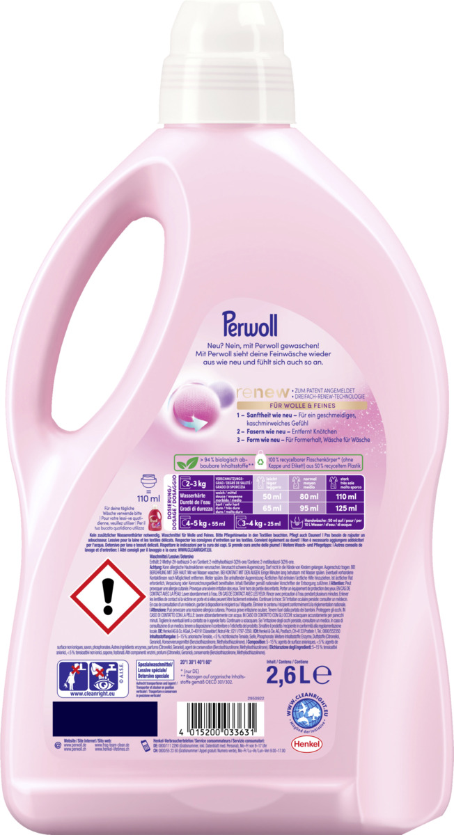 Bild 2 von Perwoll Renew Feinwaschmittel f. Wolle & Feines 52 WL