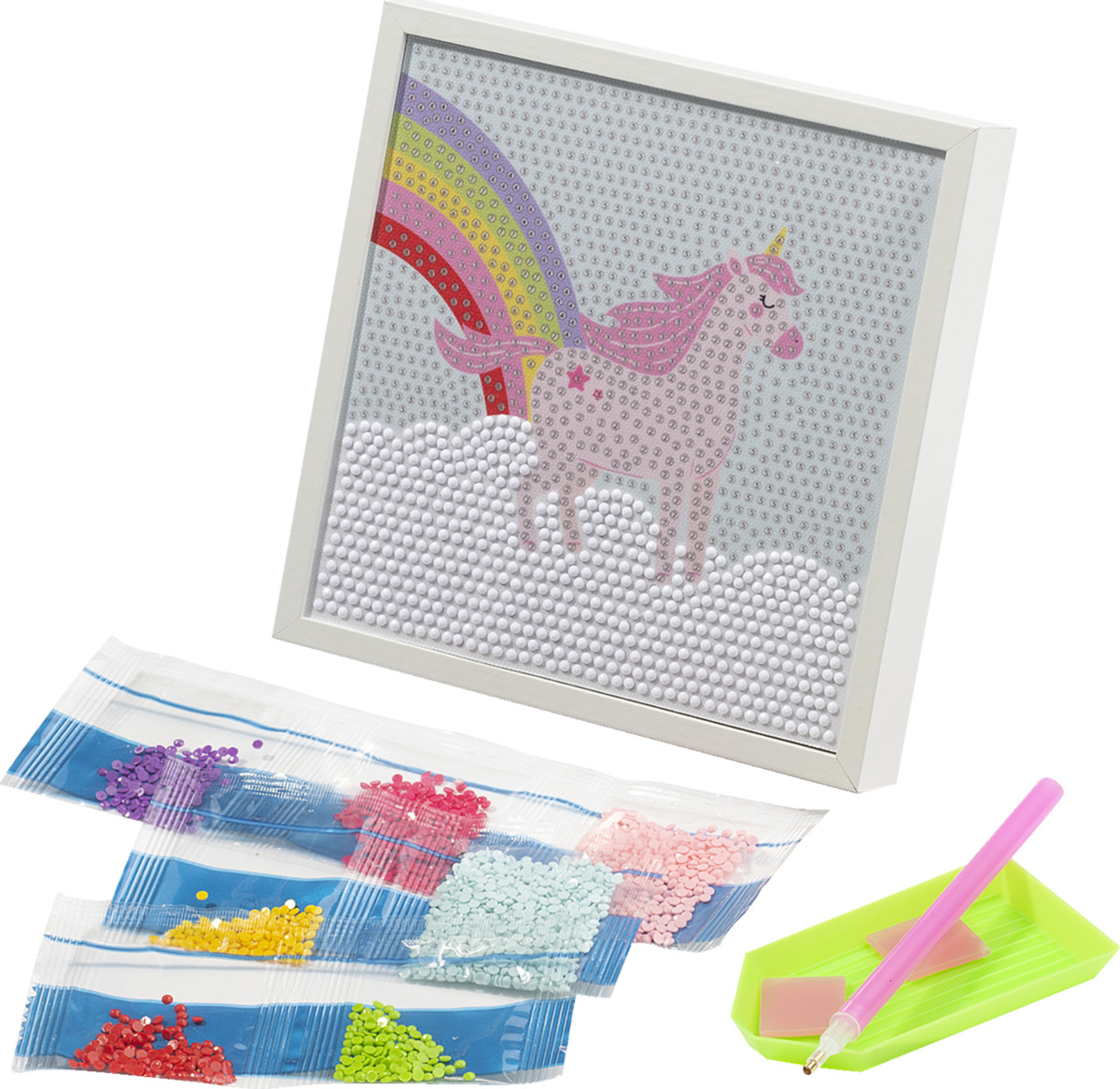 Bild 1 von IDEENWELT Diamond Painting-Bastelset Einhorn