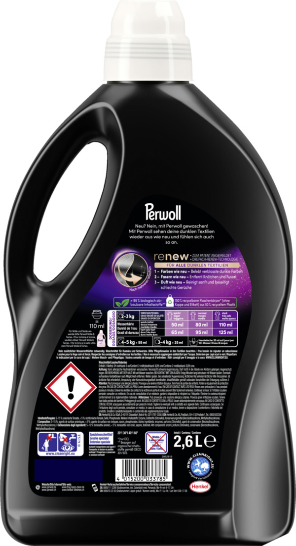 Bild 2 von Perwoll Renew Black Waschmittel 52 WL