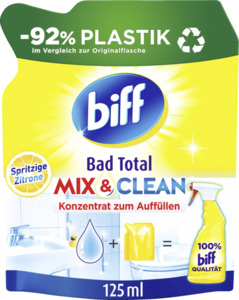 Biff Bad Total Mix & Clean Konzentrat Spritzige Zitrone Nachfüllbeutel