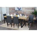 Bild 1 von 6er-Set Esszimmerstuhl Stuhl Küchenstuhl Littau ~ Kunstleder, grau matt, dunkle Beine