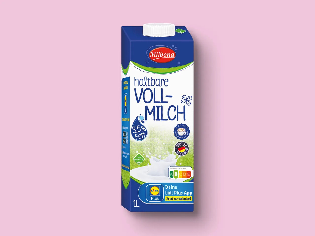 Bild 1 von Milbona Haltbare Vollmilch, 
         1 l