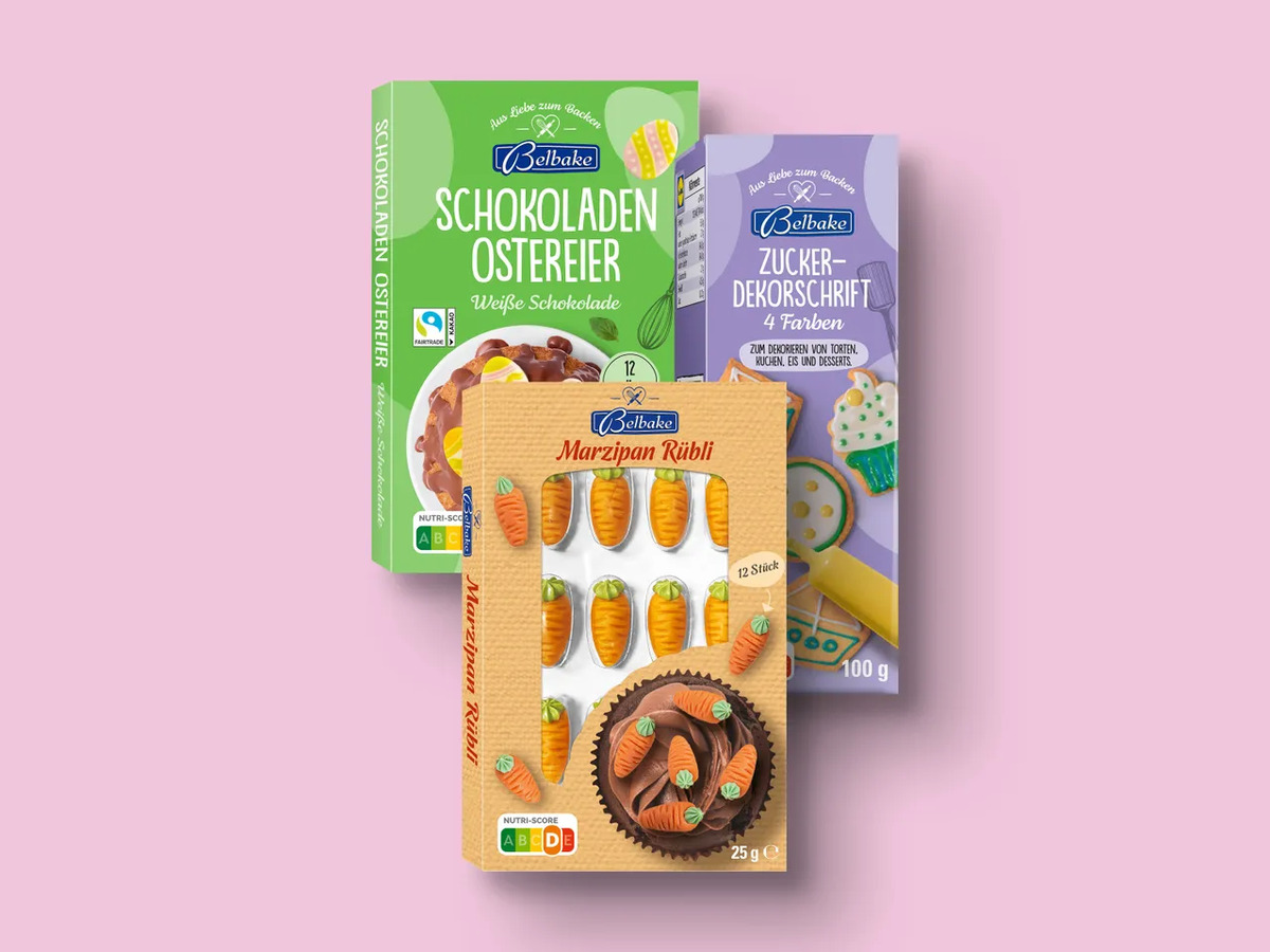 Bild 1 von Belbake Back-Dekor Ostern, 
         4x 25/25/16/12/11 g