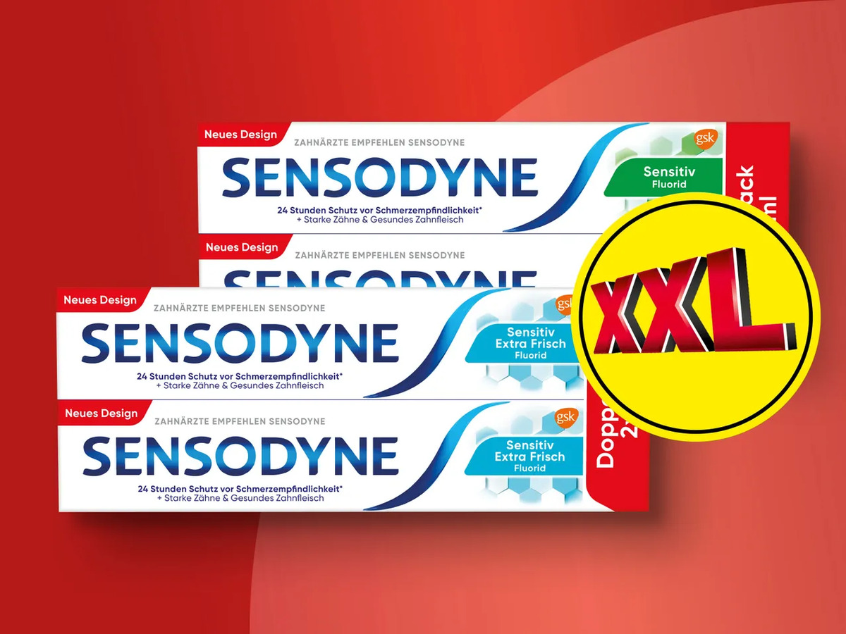 Bild 1 von Sensodyne Zahnpasta Sensitiv, 
         2x 75 ml