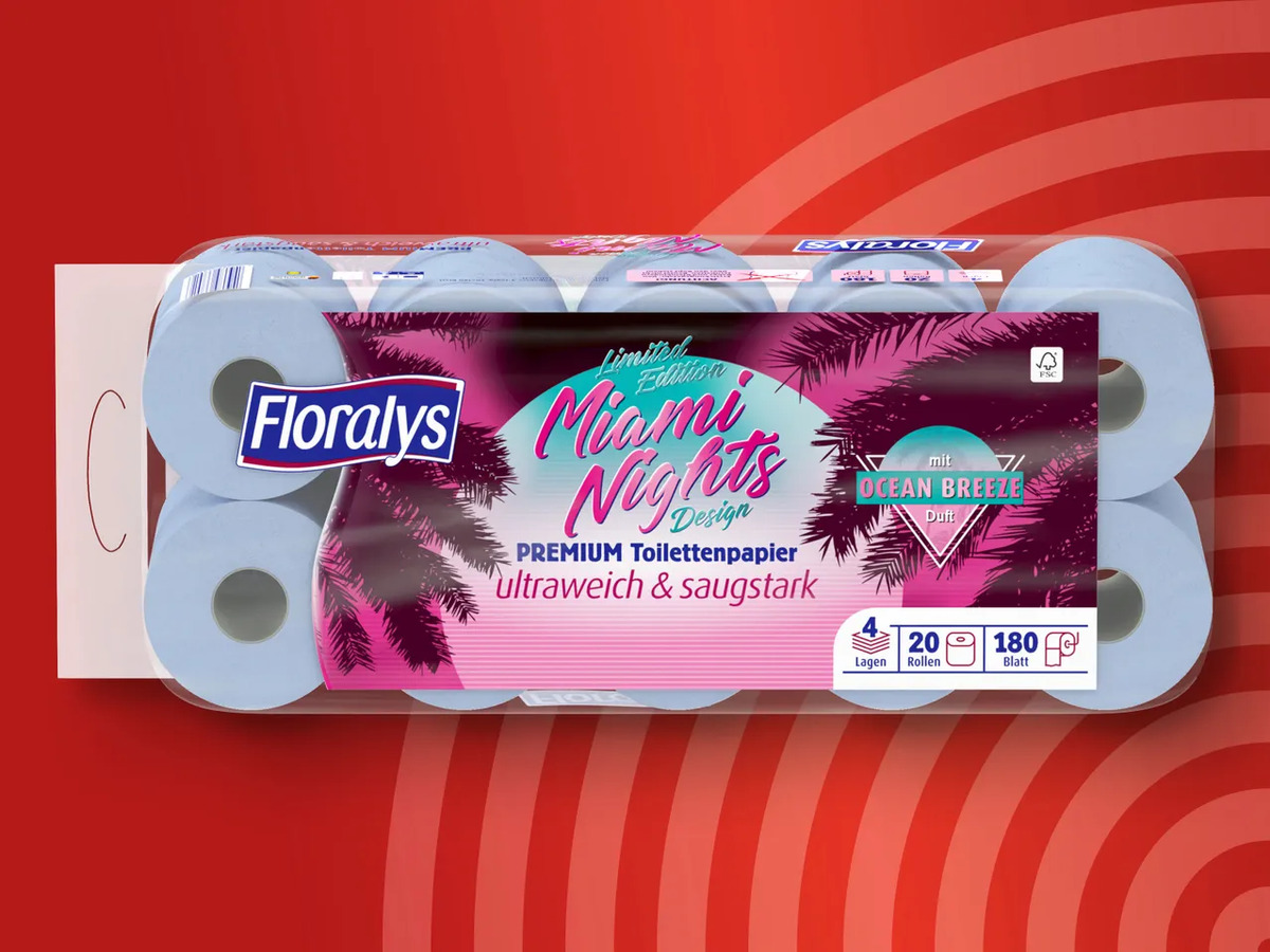 Bild 1 von Floralys Toilettenpapier mit Duft, 
         20x 180 Blatt